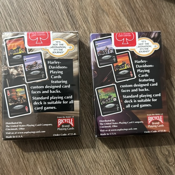 New 2002 Harley-Davidson Cycles collectible Tin & playing cards 2 Decks - Picture 4 of 5